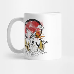 Okami Japanese Ink - Beautiful Spirit Wolf - Video Game Mug